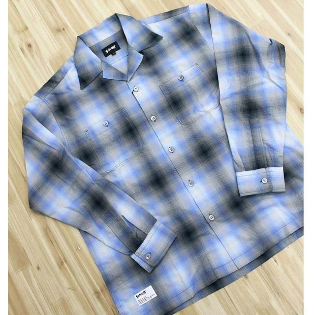 送料無料 Schott ショット OMBRE CHECK SHIRT 782-6120001 オンブレチェックシャツ 長袖 トップス メンズ ブランド ネコポス_4