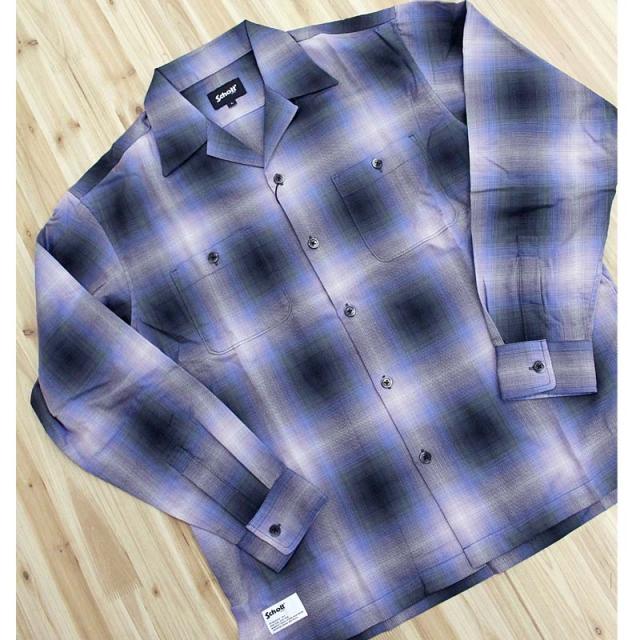 送料無料 Schott ショット OMBRE CHECK SHIRT 782-6120001 オンブレチェックシャツ 長袖 トップス メンズ ブランド ネコポス_8