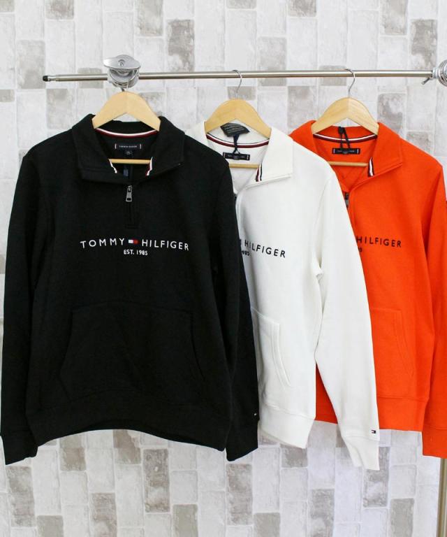 送料無料 TOMMY HILFIGER トミー ヒルフィガー トミーロゴモックネック フリースハーフジップ TOMMY LOGO MOCKNECK_1