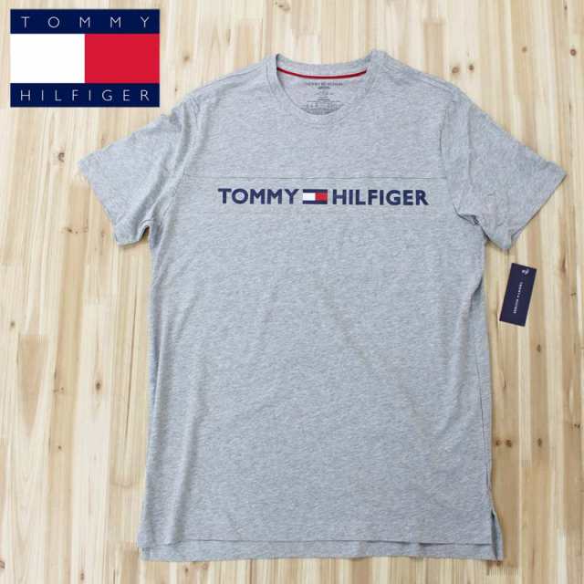 送料無料 TOMMY HILFIGER トミー ヒルフィガー フロントロゴ クルーネック コットン100％ 半袖Tシャツ 09T3928 トップス 半袖 ゆうパケの通販は