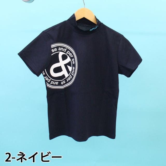 貨物輸送無料 and per se アンパスィ ゴルフ御召しもの レディースモックネックシャツ ロゴタイプ 吸汗速乾 UV守る 伸ばすこと トップス ブランド名 格好のいい 春夏 ゆうパケ