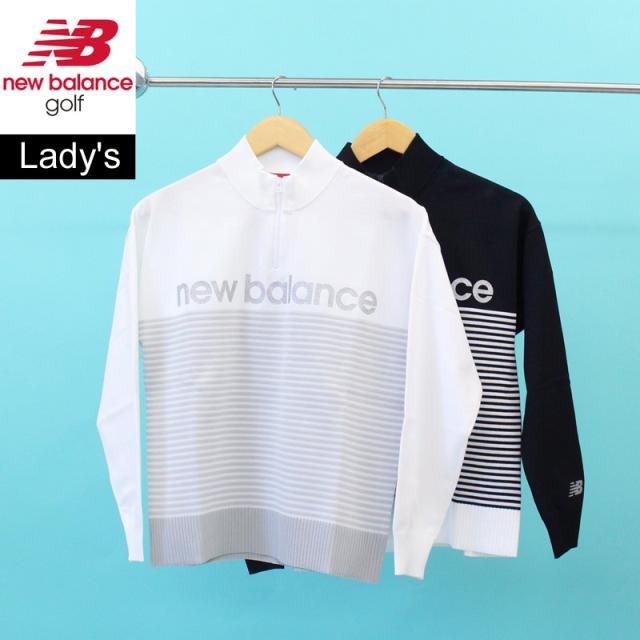 送料無料 New Balance GOLF ニューバランスゴルフ ゴルフウェア レディース ニットセーター ハーフジップ トップス 長袖 ラメロゴ ブランド おしゃれ 秋冬 9,117円