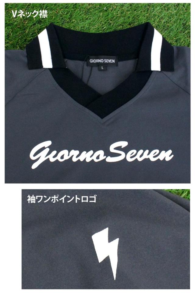 M~XXL 新作 ゴルフウェア メンズ Vネック襟 GIORNO SEVEN
