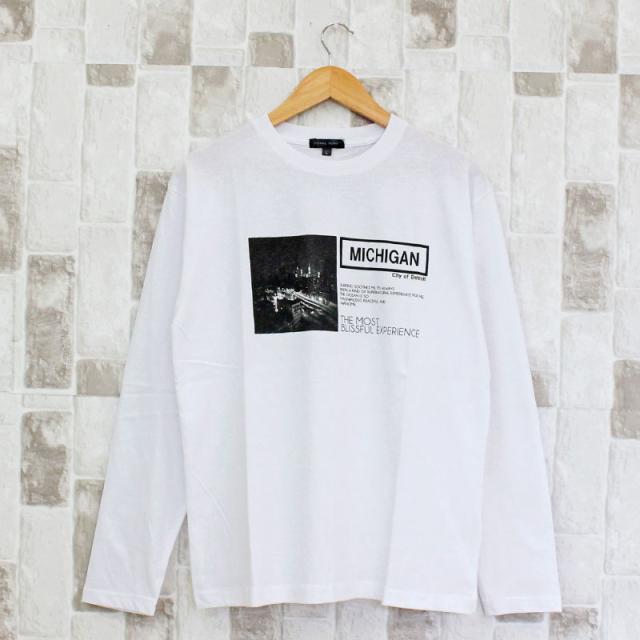 M〜3L 新作 ロンT メンズ Tシャツ 長袖 ゆったりめ ロングT