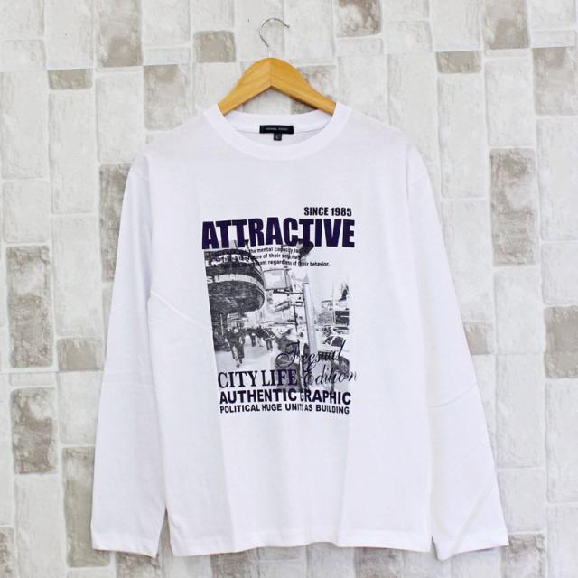 M〜3L 新作 ロンT メンズ Tシャツ 長袖 ゆったりめ ロングTシャツ 