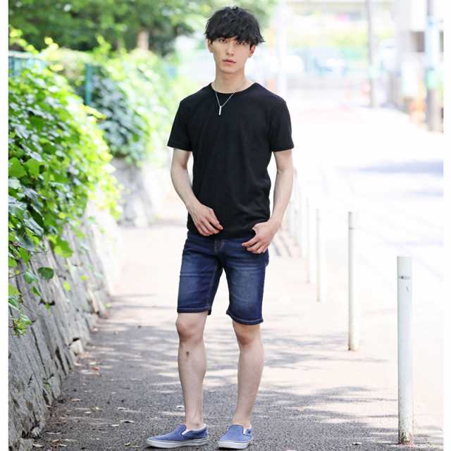 夏新作 ショートパンツ メンズ ハーフパンツ チノパン ストレッチ デニム ジーンズ カツラギ パンツ 細身 タイト 送料無料 コットン ツの通販はau Pay マーケット Topism メンズファッション