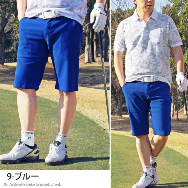 ビームス ゴルフ ストレッチ チノ ショーツ ハーフパンツ メンズ S 白 総柄 トップイズム TopIsm ゴルフパンツ メンズ ハーフパンツ