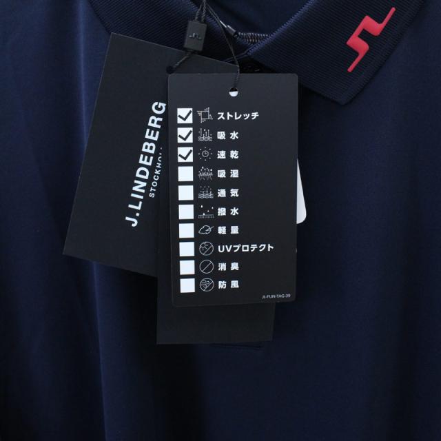 送料無料 Jリンドバーグ J.LINDEBERG ゴルフウェア メンズ ポロシャツ 半袖 UVカット 吸水速乾 バックブリッジ柄 襟ロゴ トップス 春夏 ゆうパケ_12