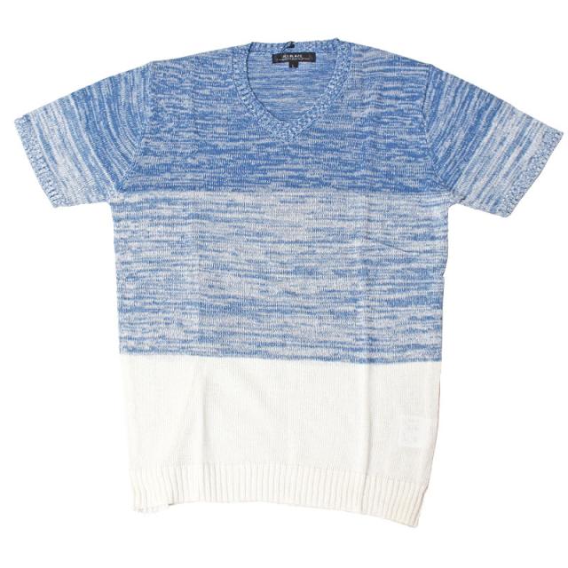 夏新作 M 3l サマーニット メンズ ニット Vネック 綿麻 リネン グラデーション ボーダー 半袖 セーター 大きいサイズ カジュアル きれいの通販はau Pay マーケット Topism メンズファッション