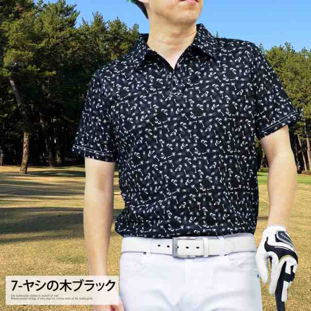 V12】ビッグロゴ×胸元ラバーロゴ 半袖ゴルフポロシャツ M