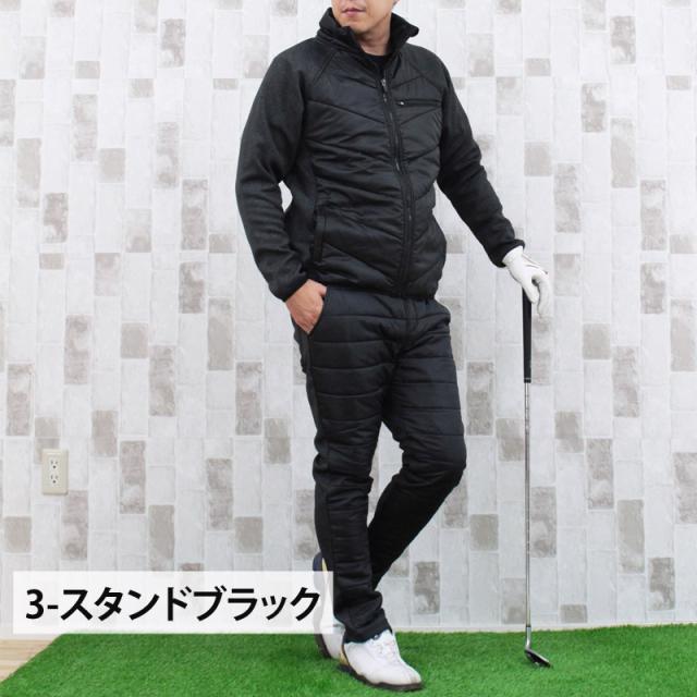 送料無料 新作 セットアップ ゴルフウェア メンズ 上下セット 中綿