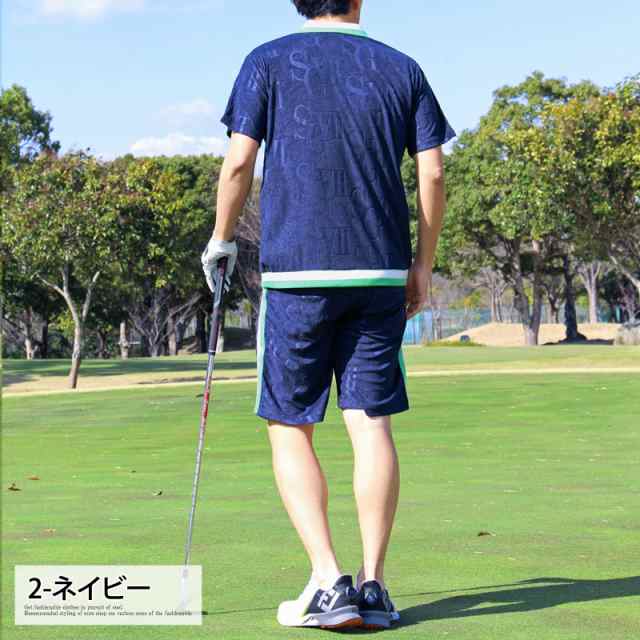 M~3XL 新作 ゴルフウェア 上下 セットアップ メンズ GIORNO