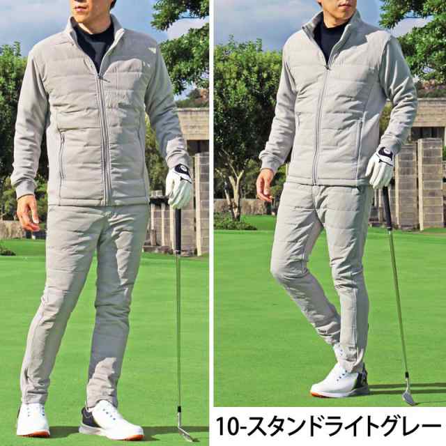 新作 ゴルフウェア セットアップ メンズ 上下セット ダウン