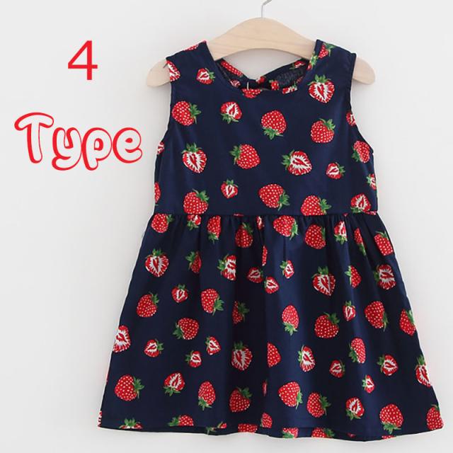 ワンピース 子供服 女の子 ガールズ キッズ 夏 ノースリーブ Aライン お花 イチゴ フラワー お出かけ 90cm 100m の通販はau Pay マーケット プラスナオ