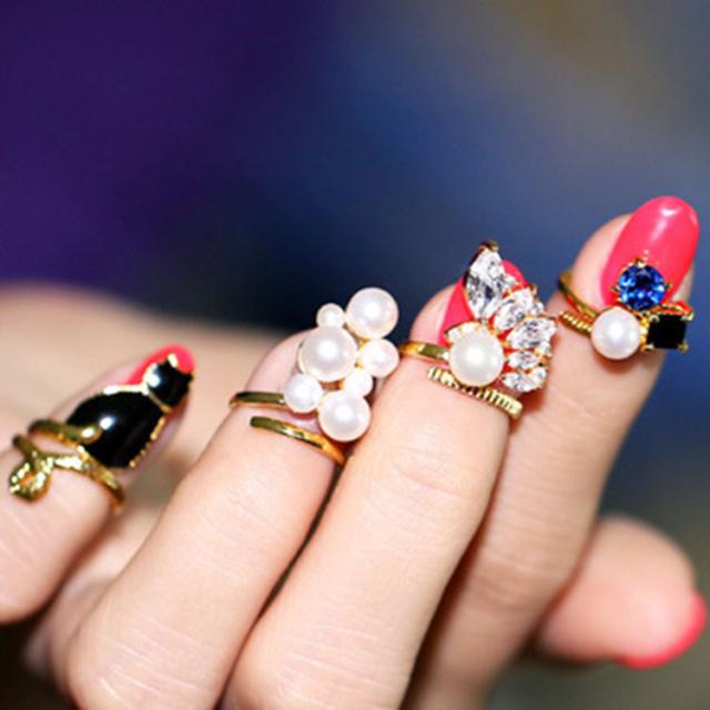 ネイルリング チップリング 指輪 ネイルチップ 指先 爪先 アクセサリー ネイルアート ネイルパーツ デコネの通販はau Pay マーケット プラスナオ