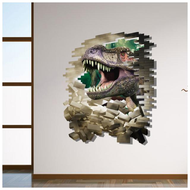 ウォールステッカー ウォールシール 恐竜 だまし絵 トリックアート 3d 立体的 飛び出す 壁シール 壁紙シール 壁の通販はau Pay マーケット プラスナオ