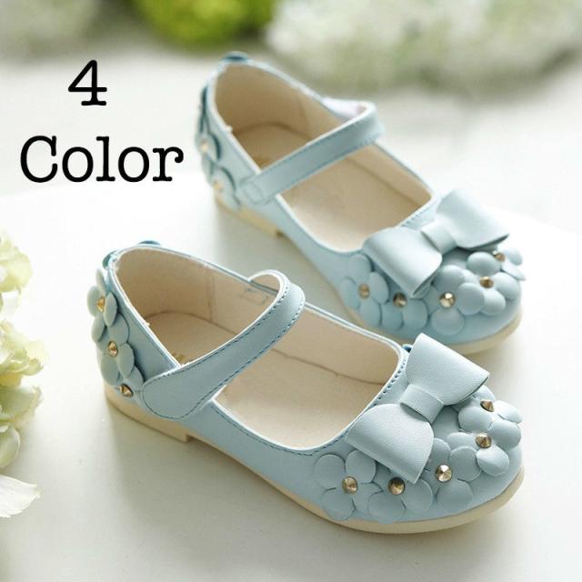 ストラップシューズ ワンストラップシューズ 靴 子供靴 リボン 花 フラワー フラットシューズ フォーマルシュの通販はau Pay マーケット プラスナオ