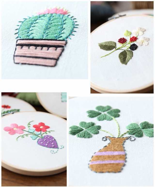 刺繍セット 刺繍キット DIY 入門セット 初心者 入門者 刺しゅう 手作りセット ハンドメイドキット 植物モチーフ サの通販はau PAY  マーケット - プラスナオ