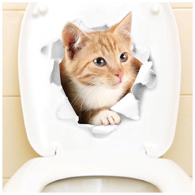 ウォールステッカー 壁紙シール 面白い 子供部屋 猫 キャット 可愛い 3d 模様替え イベント インテリアの通販はau Pay マーケット プラスナオ