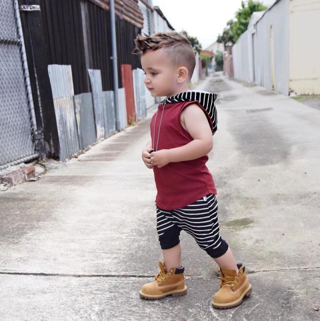 新着 子ども用 上下セット 上下ペア ベビー 赤ちゃん キッズ 子ども服 ノースリーブ フード 7分丈 かっこいい 男の子 オの通販はau Pay マーケット プラスナオ