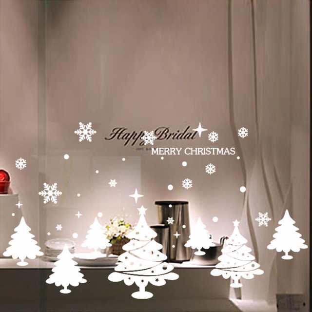ウォールステッカー 壁紙シール ウォールシール クリスマス Merry Christmas クリスマスツリー 雪の結晶 キラキラの通販はau Pay マーケット プラスナオ