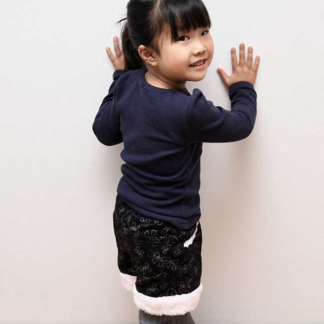 ショートパンツ ホットパンツ 裏ボア 子供用 キッズ ジュニア 女の子 もこもこ あったか かわいい ハート リボン あたたかいの通販はau Pay マーケット プラスナオ