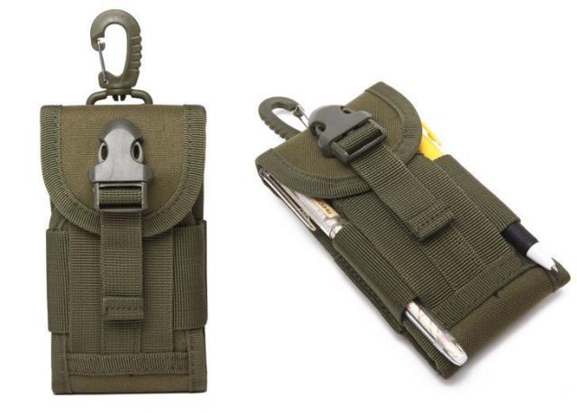 スマホポーチ 携帯ポーチ スマホケース 携帯ケース ペン入れ ペン フック ミリタリー 迷彩 サバゲー サバイバルゲーム ガジェの通販はau Pay マーケット プラスナオ