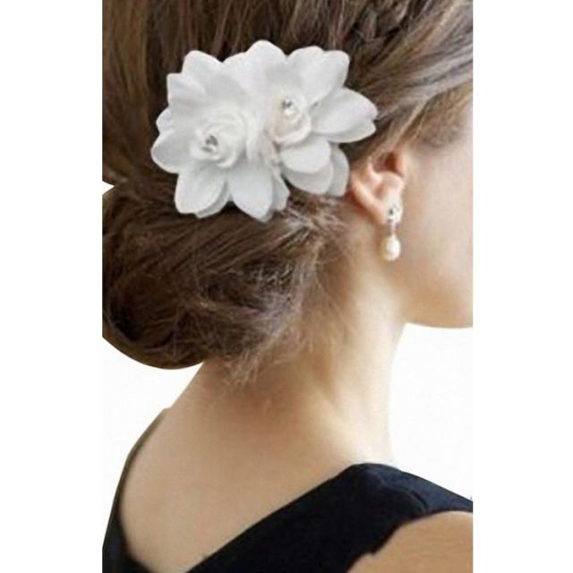 ヘアクリップ ヘアピン ヘアアクセサリー ヘッドドレス コサージュ フラワーモチーフ お花 髪飾り 髪留め レディース ヘアアレの通販はau Pay マーケット プラスナオ