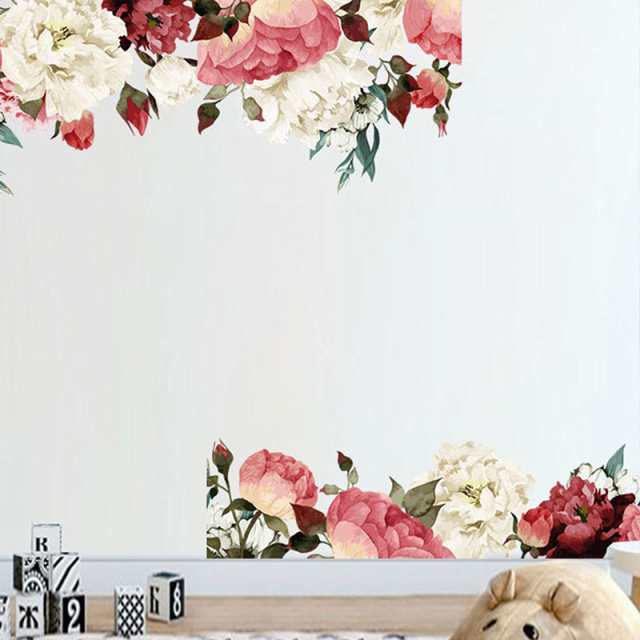 ウォールステッカー ウォールシール シール式 花 フラワー バラ 植物 癒し 自然 壁シール 壁紙シール 壁面装飾 壁装飾 室内の通販はau Pay マーケット プラスナオ