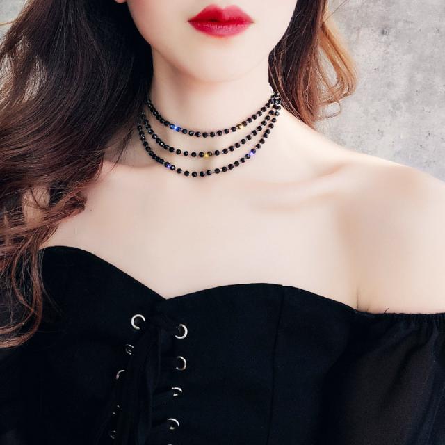 ネックレス チョーカーネックレス 3連ネックレス レディース ジュエリー アクセサリー ブラック シック 上品 ギフト おしゃれの通販はau Pay マーケット プラスナオ