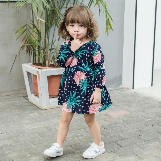 ワンピース 子供服 こども ベビー キッズ ワンピース デザイン豊富 カラフル ラウンドネック 長袖 女の子 女児 90 100の通販はau Pay マーケット プラスナオ