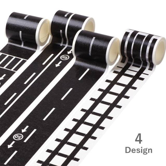 マスキングテープ 4 8cm マステ 道路 線路 列車 ミニカー おもちゃ 幅広 遊び テープ シールの通販はau Pay マーケット プラスナオ