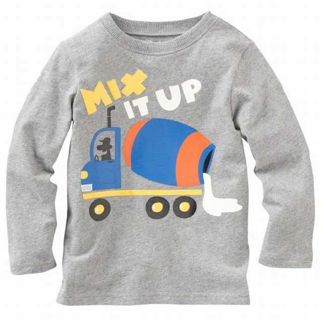 長袖tシャツ キッズ プルオーバー ミキサー車 イラスト プリント トップス 子供服 遊び着 カジュアル 男の子 女の子 丸首 の通販はau Pay マーケット プラスナオ