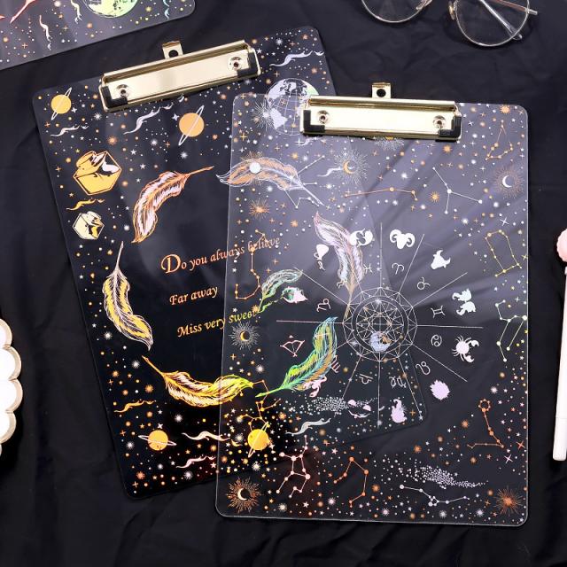 クリップボード 文房具 A4 ステーショナリー 事務用品 星座 星空