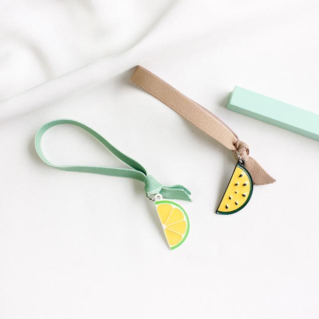 ヘアゴム　ベビーヘアクリップ　スイカ スイカのベビーヘアクリップ | yukotto's STORE