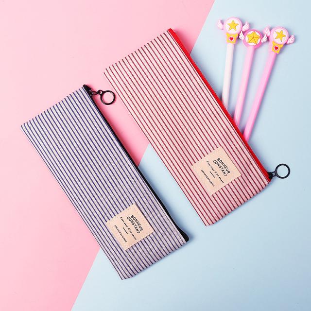 ペンケース ペンポーチ ペン入れ ペンホルダー 筆箱 スリム 薄型 ファスナー ジッパー 文房具 布 シンプル かわいい おしゃの通販はau Pay マーケット プラスナオ