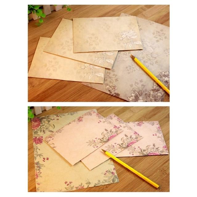 封筒 10枚セット 文房具 文具 レトロ フラワー 花柄 くすみカラー シック おしゃれ 手紙 レター メッセージ 贈り物 プレの通販はau Pay マーケット プラスナオ