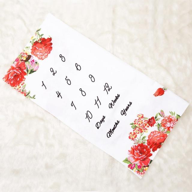 フォトシーツ ベビー 赤ちゃん お昼寝シーツ 寝相アート 背景シーツ 写真撮影 花 フラワー 数字 ベビーアート Sns インスの通販はau Pay マーケット プラスナオ