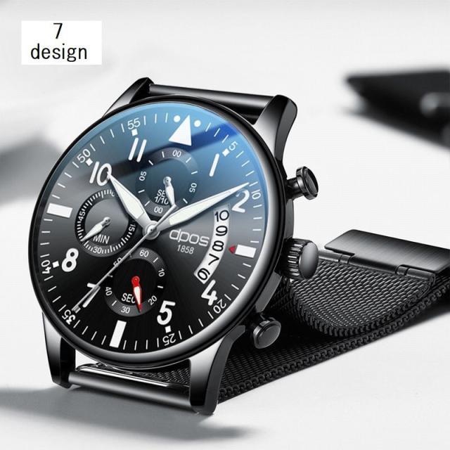 腕時計 メンズ ファッション アクセサリー カジュアル ビジネス 防水 メッシュ レザー ブラック ゴールド シルバーの通販はau Pay マーケット プラスナオ