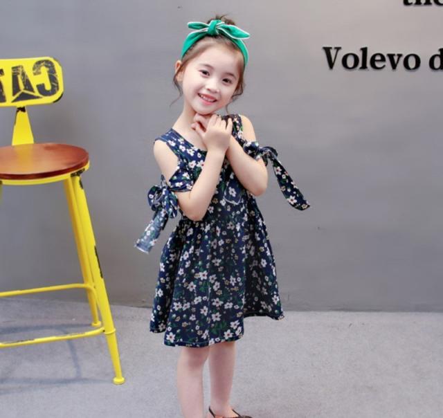 ワンピース ノースリーブ オフショルダー ドレス キッズ 子供 女の子 女児 かわいい おしゃれ 花柄 フラワー リゾートの通販はau Pay マーケット プラスナオ