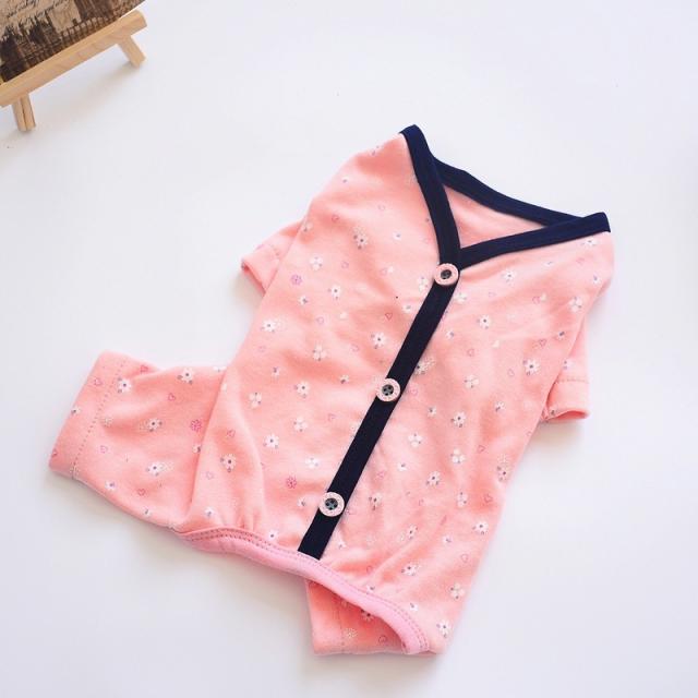 ペットウェア ルームウェア ペット服 ペット用 犬猫兼用 半袖 つなぎ カバーオール クルーネック ボタン コットン イラスト の通販はau Pay マーケット プラスナオ