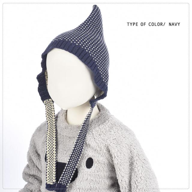 子供用ニット帽 とんがりニット帽 帽子 ニットキャップ 紐付き 耳あて ボンネット ツブツブ柄 キッズ かわいい 可愛い あたたの通販はau Pay マーケット プラスナオ