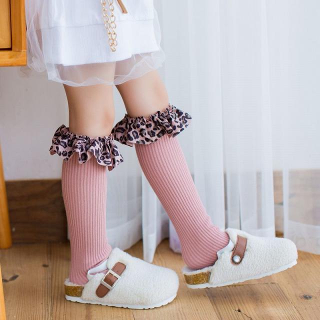 ハイソックス キッズ こども用 ヒョウ柄 豹柄 フリル リブ編み 無地 女の子 女児 子ども用靴下 おしゃれ 可愛い かわいい の通販はau Pay マーケット プラスナオ