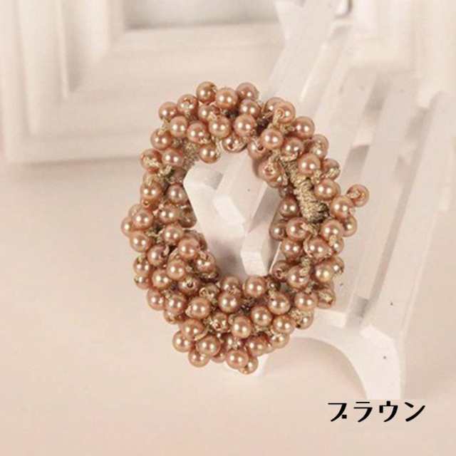 ヘアゴム レディース ヘアアクセサリー パールビーズ 小物 雑貨 ホワイト ブラック ゴールドの通販はau PAY マーケット - プラスナオ