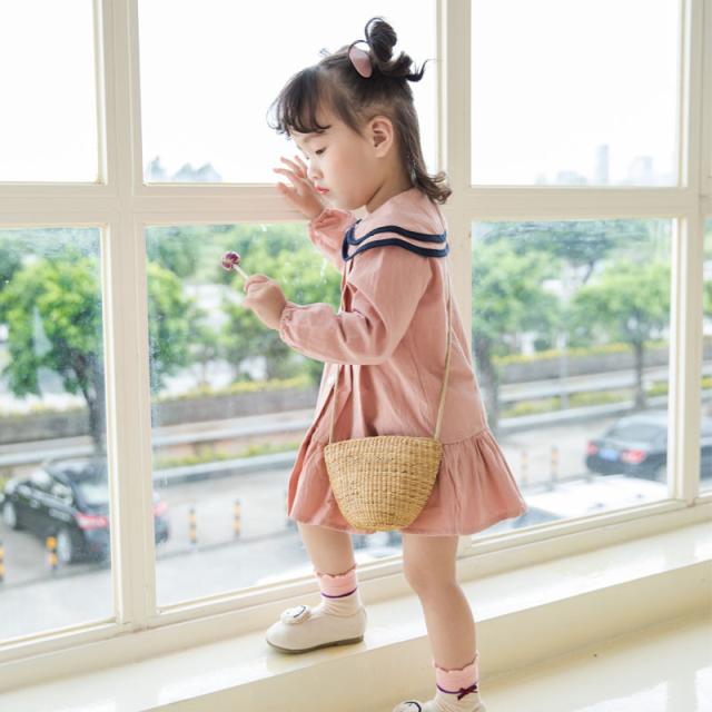シャツワンピース 長袖 ピーターパンカラー ミニ丈 ショート丈 前開き 前ボタン 子供服 キッズ ベビー 裾フレア ウィンドカフの通販はau Pay マーケット プラスナオ