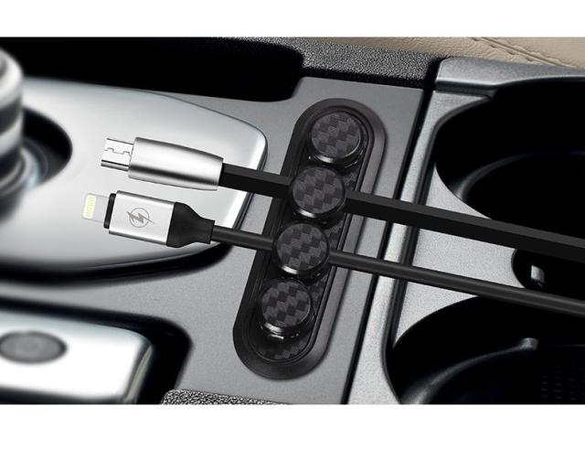 ケーブルホルダー ケーブルクリップ マグネット 磁石 車 コードクリップ 充電コード 整理 カーアクセサリー ブラックの通販はau Pay マーケット プラスナオ
