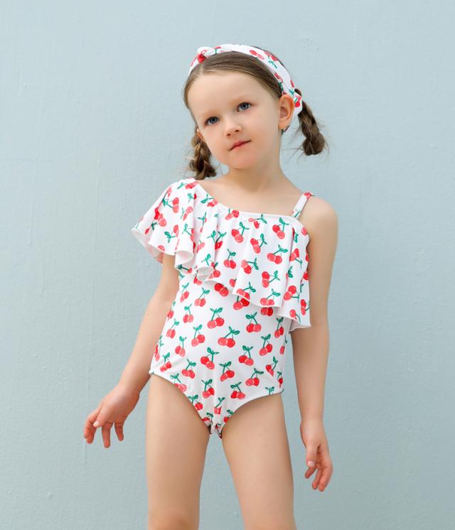 子供用水着 ワンピースタイプ アシンメトリ カチューシャ付き 2点セット フレア フリル スイムウェア キッズ 女の子 ガールの通販はau Pay マーケット プラスナオ