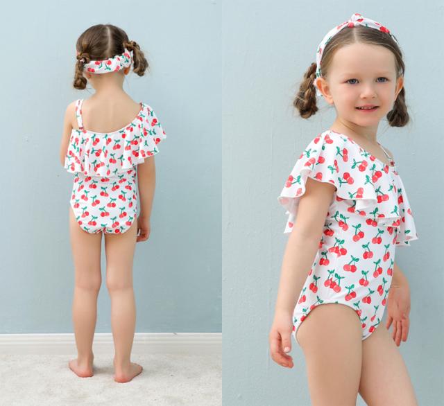 子供用水着 ワンピースタイプ アシンメトリ カチューシャ付き 2点セット フレア フリル スイムウェア キッズ 女の子 ガールの通販はau Pay マーケット プラスナオ