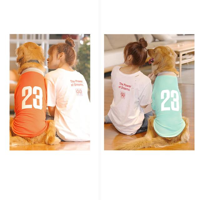 ペット服 犬服 ドッグウェア 夏服 大型犬 半袖 ゴールデンレトリバー ハスキー かわいい スポーツウェア 背番号 23 3xlの通販はau Pay マーケット プラスナオ