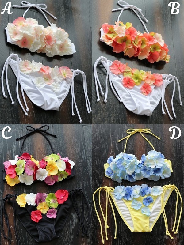 水着 バンドゥビキニ 花びらビキニ レディース ワイヤー入り 盛れる 上下セット 2点セット セパレート フラワー 海水浴 プーの通販はau Pay マーケット プラスナオ